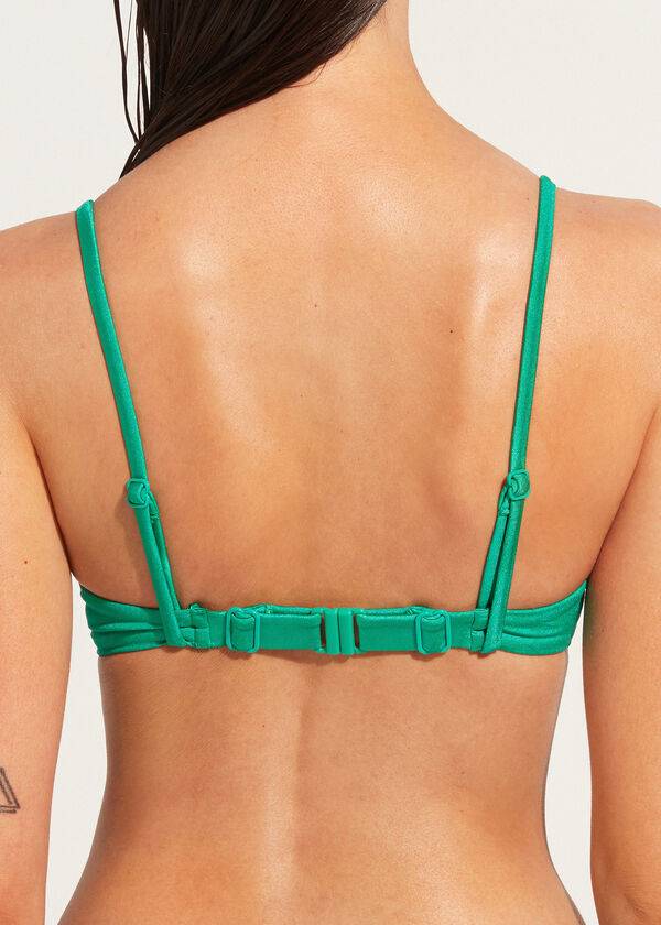 Women's Calzedonia Padded Push-Up Cannes Bikini Tops Green | IE1840VD