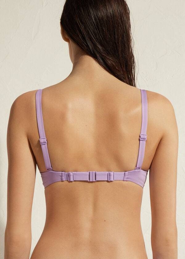 Women's Calzedonia Padded Push Up Indonesia Eco Sexy Bikini Tops Purple | IE1830DN