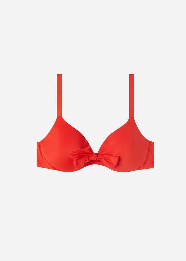 Women's Calzedonia Padded Push Up Indonesia Eco Sexy Bikini Tops Red | IE1831FM