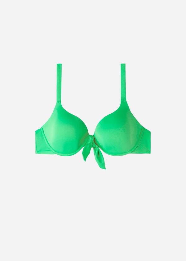 Women's Calzedonia Padded Push-Up Indonesia Bikini Tops Green | IE1853PQ