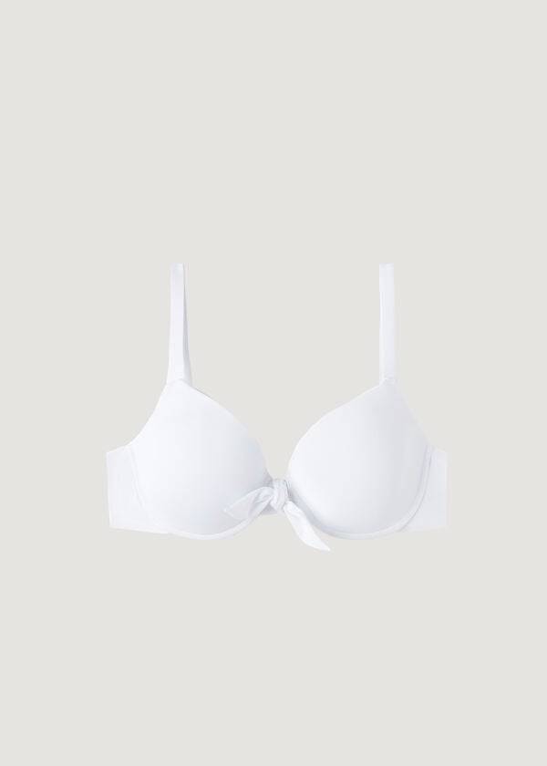 Women's Calzedonia Padded Push-Up Indonesia Bikini Tops White | IE1855SO