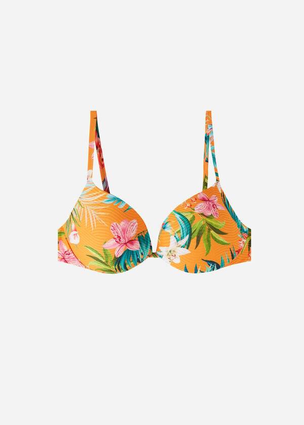 Women's Calzedonia Padded Push-Up Rio Eco Bikini Tops Orange | IE1875YU