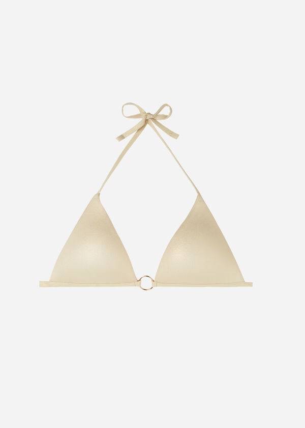 Women's Calzedonia Padded Triangle Abu Dhabi Bikini Tops Gold | IE1892VD