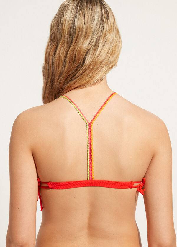 Women's Calzedonia Padded Triangle Berlino Bikini Tops Red | IE1896QZ