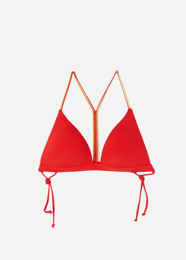 Women's Calzedonia Padded Triangle Berlino Bikini Tops Red | IE1896QZ