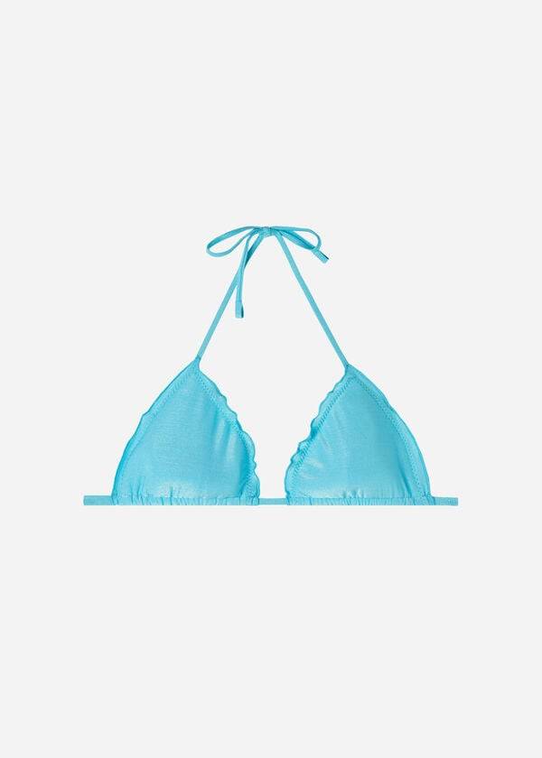 Women's Calzedonia Padded Triangle Formentera Bikini Tops Turquoise | IE1898EX