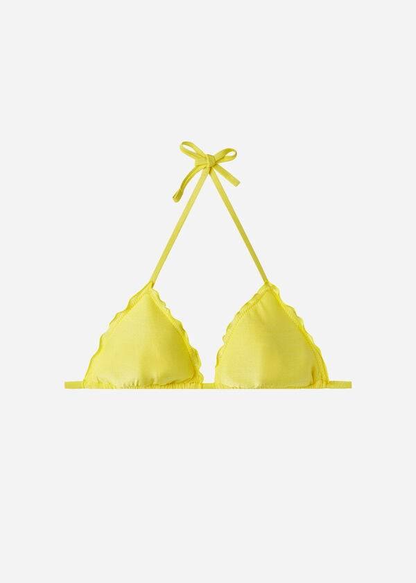 Women's Calzedonia Padded Triangle Formentera Bikini Tops Yellow | IE1899RW