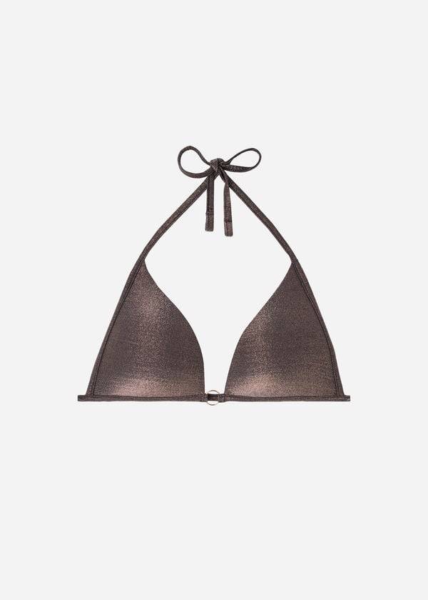 Women's Calzedonia Padded Triangle Hollywood Bikini Tops Black | IE1900TV