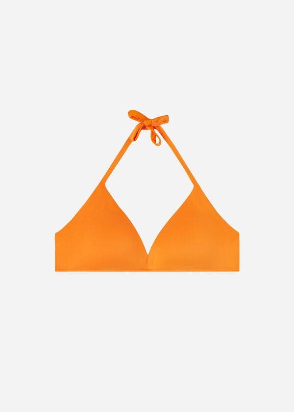 Women's Calzedonia Padded Triangle Indonesia Eco Bikini Tops Orange | IE1907SO