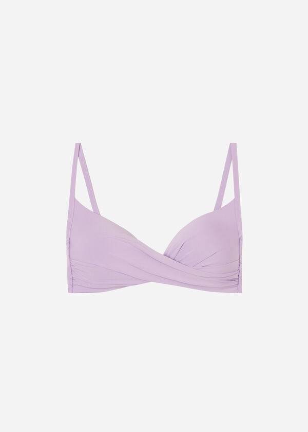 Women's Calzedonia Padded Triangle Indonesia Eco Bikini Tops Purple | IE1909FM