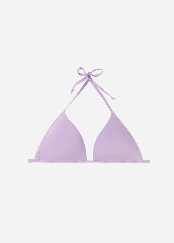 Women's Calzedonia Padded Triangle Indonesia Eco rise Bikini Tops Purple | IE1918VD