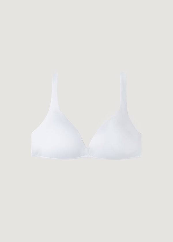 Women's Calzedonia Padded Triangle Indonesia Eco Sexy Bikini Tops White | IE1923WY