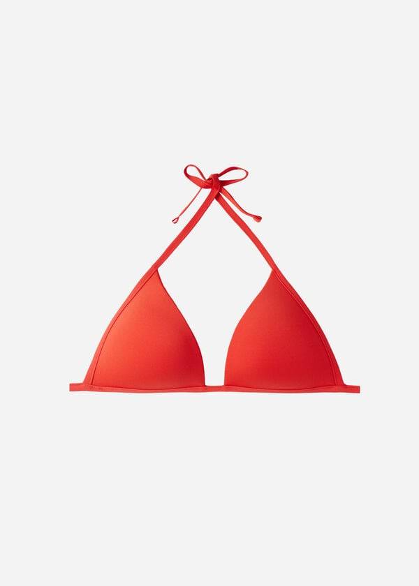 Women's Calzedonia Padded Triangle Indonesia Eco strass Bikini Tops Red | IE1927YU