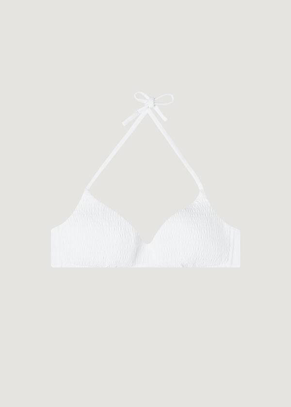 Women's Calzedonia Padded Triangle Lanzarote Bikini Tops White | IE1931PQ