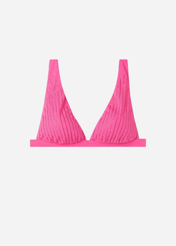 Women's Calzedonia Padded Triangle Shanghai Bikini Tops Pink | IE1935FM