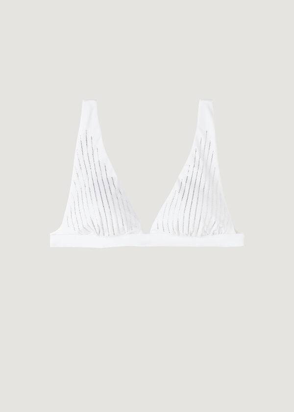 Women's Calzedonia Padded Triangle Shanghai Bikini Tops White | IE1937HK