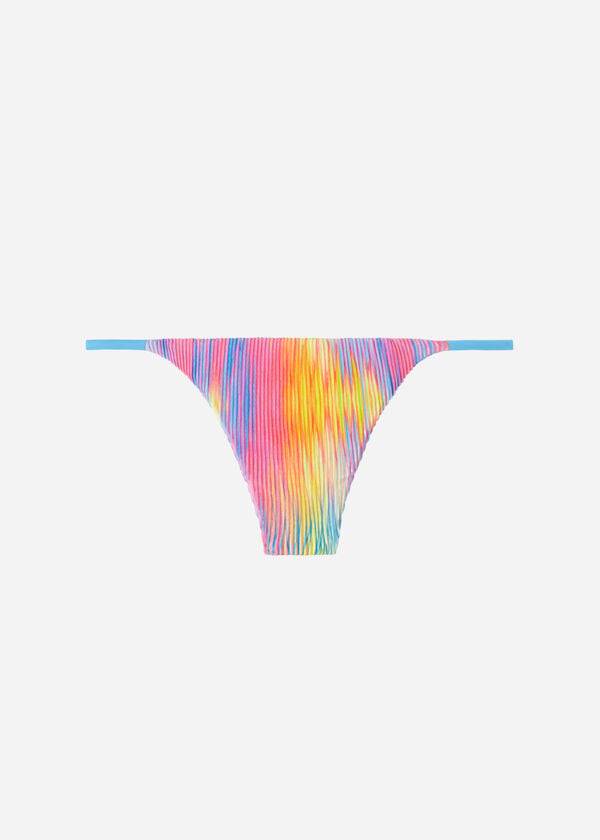 Women's Calzedonia Pleated Thong Maiorca Bikini Bottoms Multicolor | IE1512UT