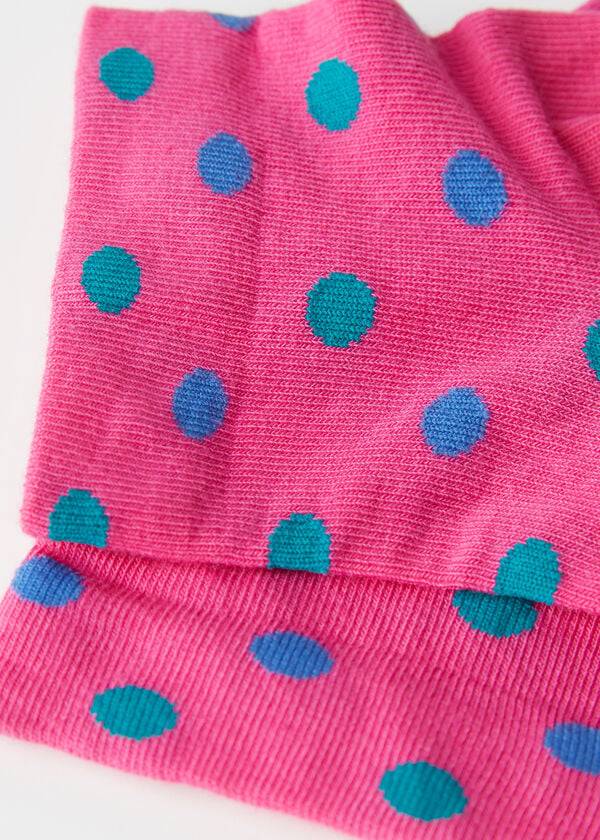 Women's Calzedonia Polka Dot Pattern Short Socks Pink | IE2470SO