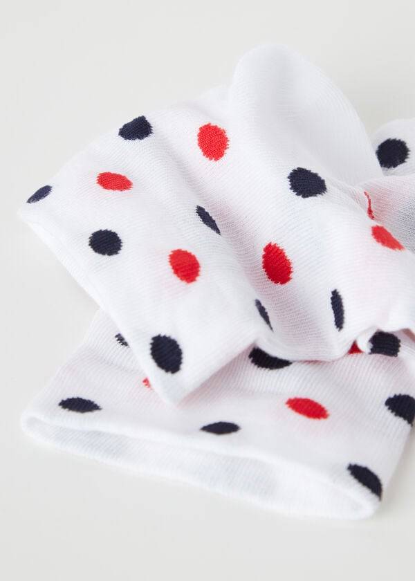 Women's Calzedonia Polka Dot Pattern Short Socks White | IE2471AP