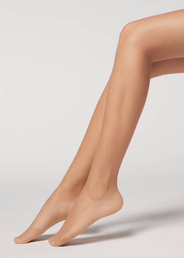 Women's Calzedonia Premium Matt Second Skin 15 Denier Sheer Tights Beige | IE1233FM