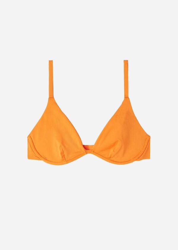 Women's Calzedonia Push Up Indonesia Eco Bikini Tops Orange | IE1949WY