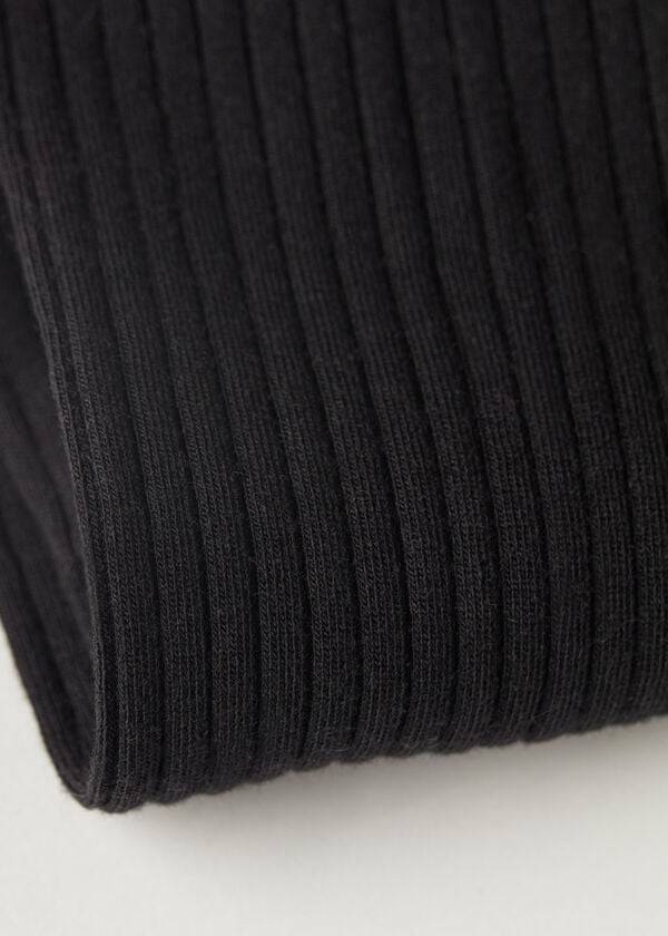 Women's Calzedonia Ribbed Cashmere Long Socks Black | IE2246DN