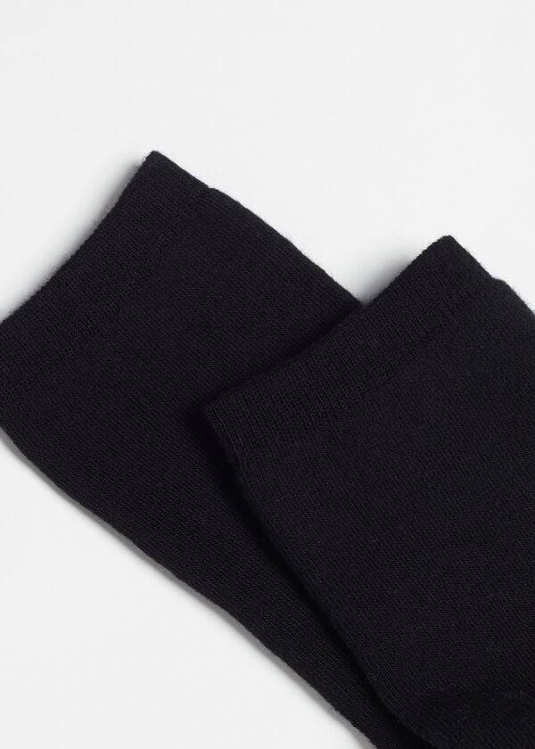 Women's Calzedonia Short Cotton Thermal Short Socks Black | IE2490KI