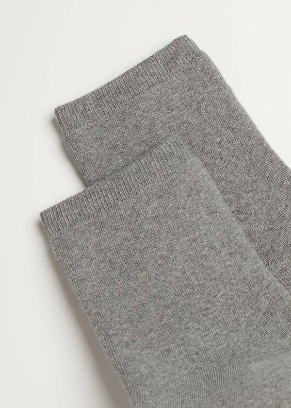 Women's Calzedonia Short Cotton Thermal Short Socks Grey | IE2493GL