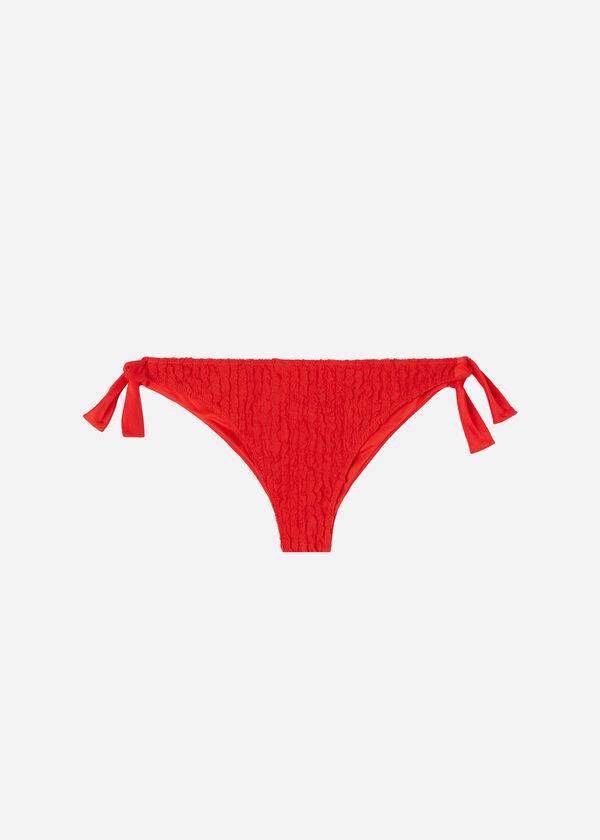 Women's Calzedonia Side Tie Brazilian Marrakech Bikini Bottoms Red | IE1560EX