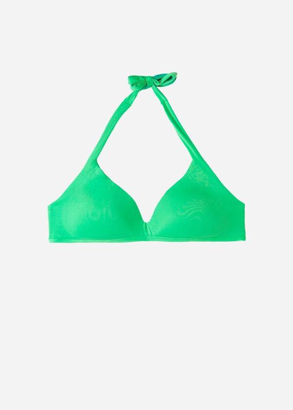 Women's Calzedonia Soft Padded Triangle Indonesia Bikini Tops Green | IE1965KI