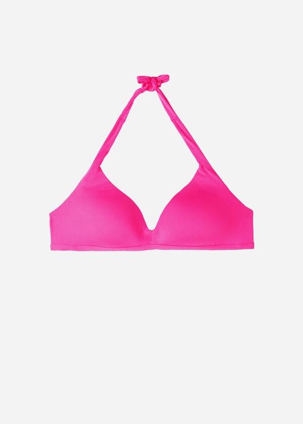 Women's Calzedonia Soft Padded Triangle Indonesia Bikini Tops Pink | IE1966LH