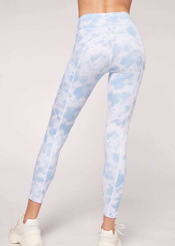 Women's Calzedonia Soft Touch Athletic Leggings Blue | IE2689ZG