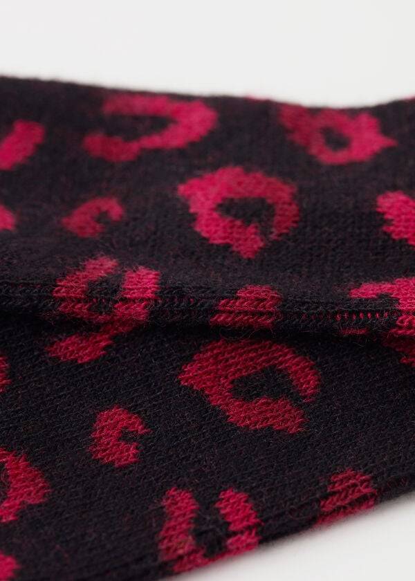 Women's Calzedonia Spotted Cashmere Short Socks Black / Red | IE2539XF