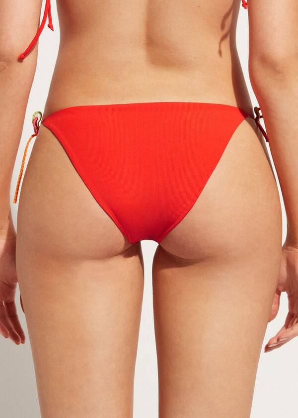 Women's Calzedonia String Berlino Bikini Bottoms Red | IE1580VD