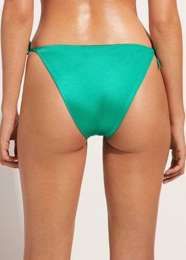 Women's Calzedonia String Cannes Bikini Bottoms Green | IE1584QZ