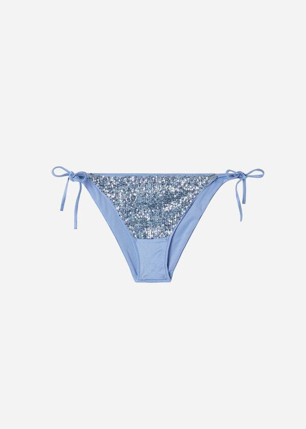 Women's Calzedonia String Cannes Bikini Bottoms Blue | IE1586EX