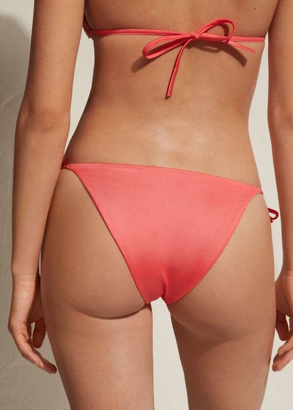 Women's Calzedonia String Cannes Bikini Bottoms Pink | IE1587RW