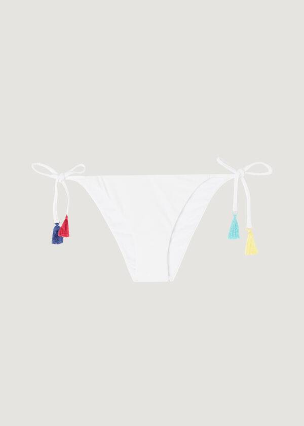 Women's Calzedonia String Delhi Bikini Bottoms White | IE1589YU