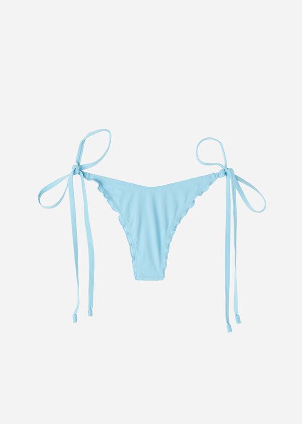 Women's Calzedonia String Thong Islamorada Bikini Bottoms Blue | IE1617IS