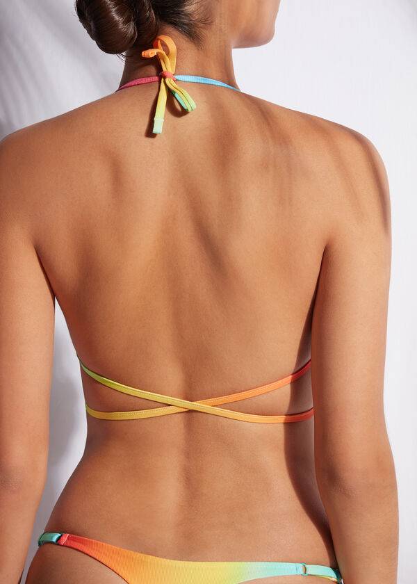 Women's Calzedonia String Triangle Swimsuit Barcellona Bikini Tops Multicolor | IE1973MA