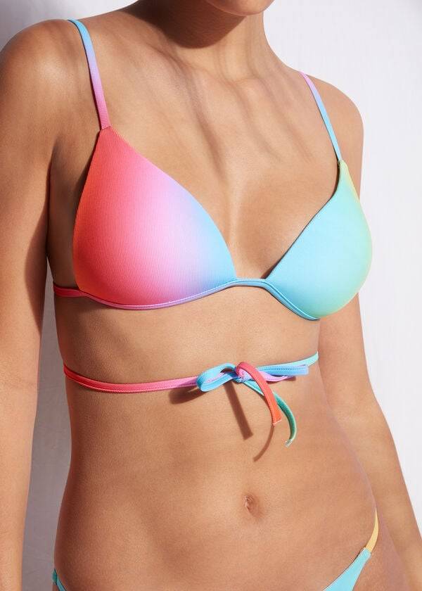 Women's Calzedonia String Triangle Swimsuit Barcellona Bikini Tops Multicolor | IE1973MA