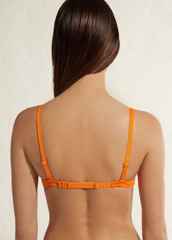 Women's Calzedonia Super Padded Push Up Indonesia Eco Bikini Tops Orange | IE1975WY