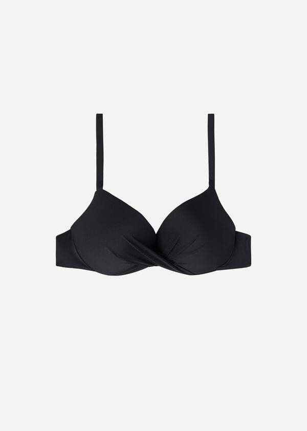 Women's Calzedonia Super Padded Push Up Indonesia Eco cobey Bikini Tops Black | IE1978TV