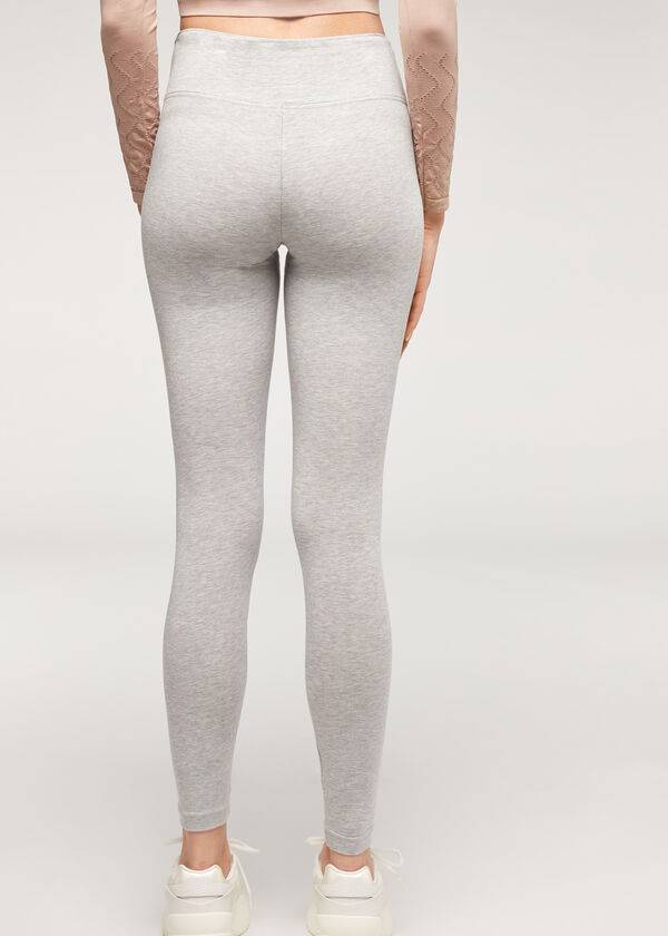 Women's Calzedonia Supima Cotton Leggings Grey | IE2695GL