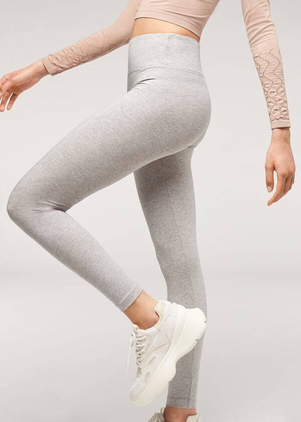 Women's Calzedonia Supima Cotton Leggings Grey | IE2695GL