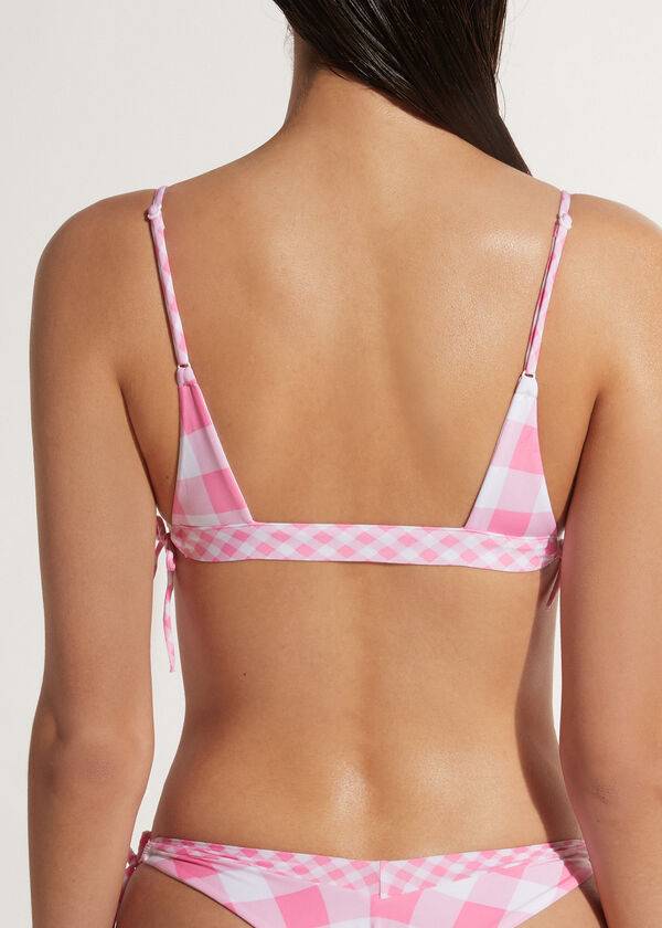 Women's Calzedonia Tank Lione Bikini Tops Pink | IE1981IS