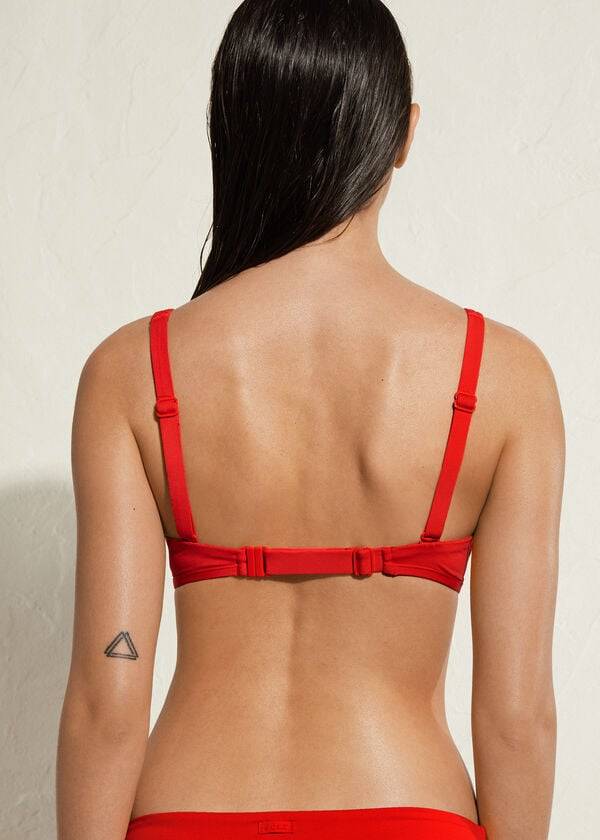 Women's Calzedonia Tank Style Indonesia Eco Bikini Tops Red | IE1988GL