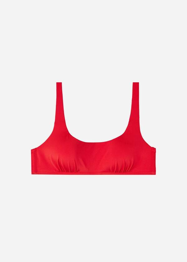 Women's Calzedonia Tank Style Indonesia Eco Bikini Tops Red | IE1988GL