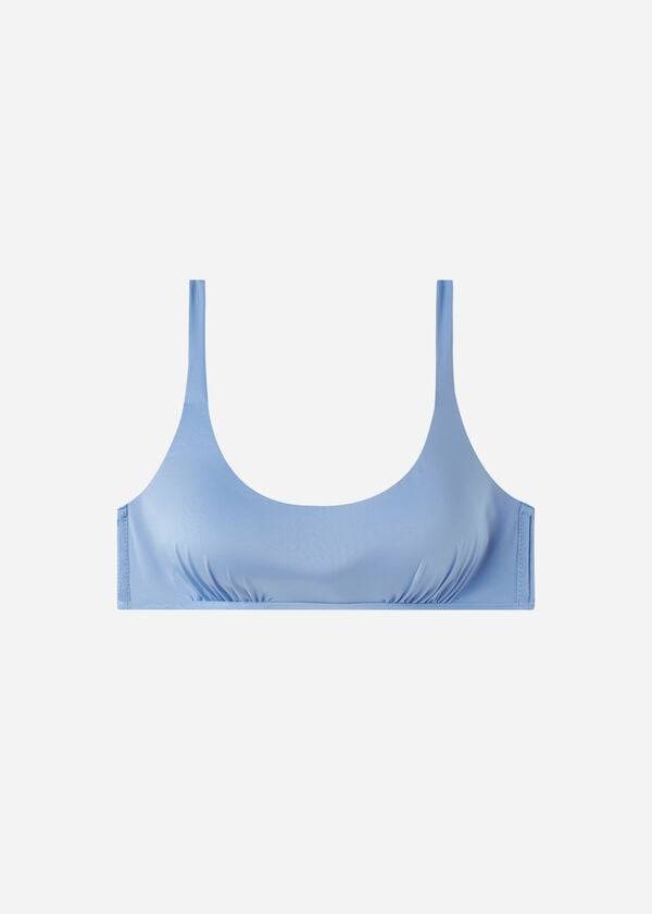 Women's Calzedonia Tank Style Indonesia Eco Bikini Tops Blue | IE1992LH