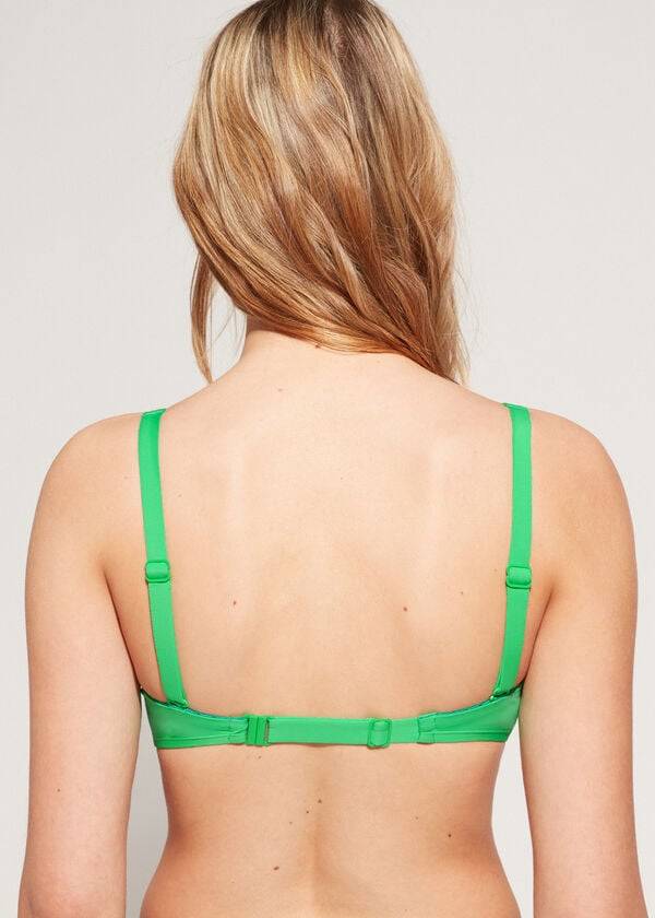 Women's Calzedonia Tank Style Indonesia Eco rosa Bikini Tops Green | IE1995CE